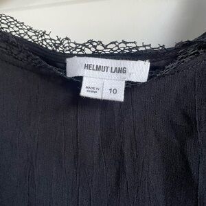 Helmut Lang Black Dress with Overlay Detail